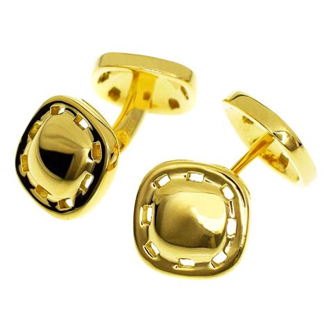 hermes gold cufflinks|hermes gold cufflinks 18k.